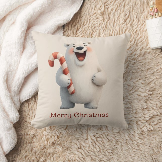 Frohe Weihnachten Niedliche Polar Bären Design Kissen (Decke)