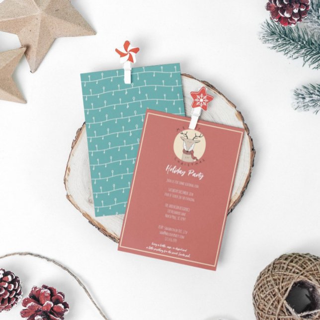 Frohe Weihnachten Niedliche Reindeer Holiday Party (Von Creator hochgeladen)