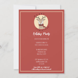 Frohe Weihnachten Niedliche Reindeer Holiday Party