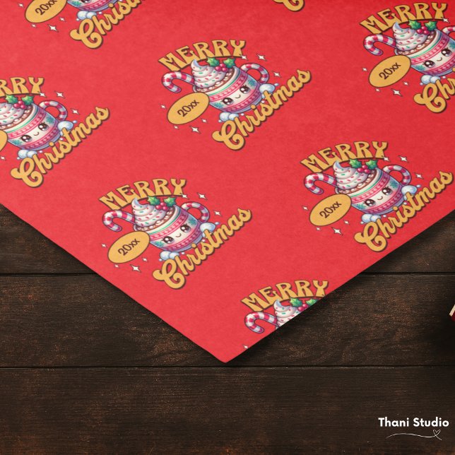 Frohe Weihnachten Niedliche Schokolade Tasse Seidenpapier (Von Creator hochgeladen)
