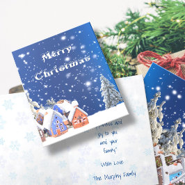 Frohe Weihnachten Niedlichen Dorf Personalisiert G
