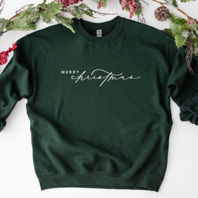 Frohe Weihnachten Niedlichen Script Holiday Sweats Sweatshirt (Von Creator hochgeladen)
