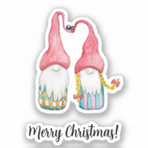 Frohe Weihnachten Niedlichen Wintergärten in Liebe Aufkleber