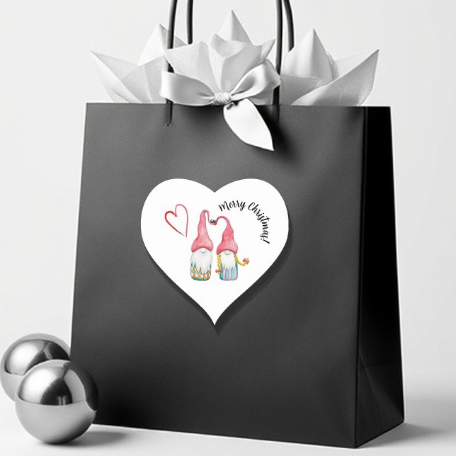 Frohe Weihnachten Niedlichen Wintergärten in Liebe Herz-Aufkleber (Von Creator hochgeladen)