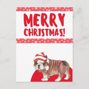 Frohe Weihnachten Niedlicher Hund Postkarte