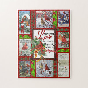 Frohe Weihnachten Niedlicher Kardinal Bird Lovers Puzzle