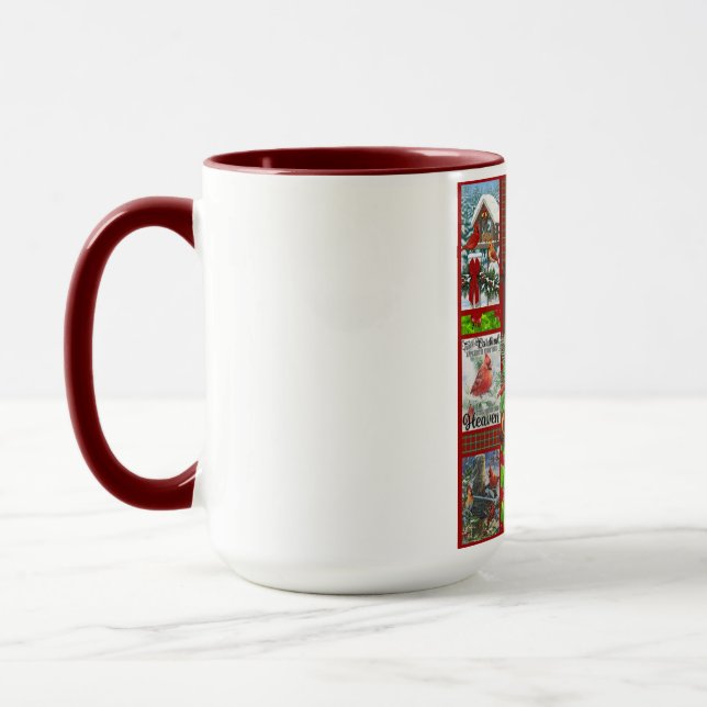 Frohe Weihnachten Niedlicher Kardinal Bird Lovers  Tasse (Links)