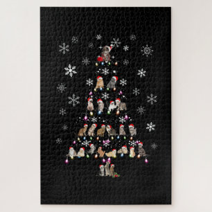 Frohe Weihnachten   Niedlicher Katzenweihbaum Puzzle