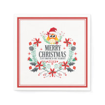 Frohe Weihnachten Niedlicher Owl Kraath