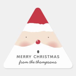 Frohe Weihnachten - Niedlicher Spaß - Personalisie Dreieckiger Aufkleber