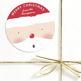 Frohe Weihnachten - Niedlicher Spaß - Personalisie Runder Aufkleber