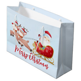 Frohe Weihnachten, Niedlicher Weihnachtsmann, Schl Große Geschenktüte