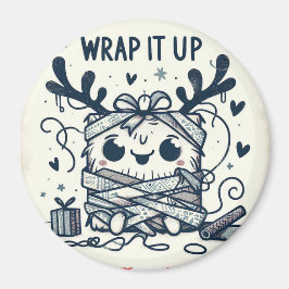 Frohe Weihnachten Niedliches Monstergeschenk verpa Magnet