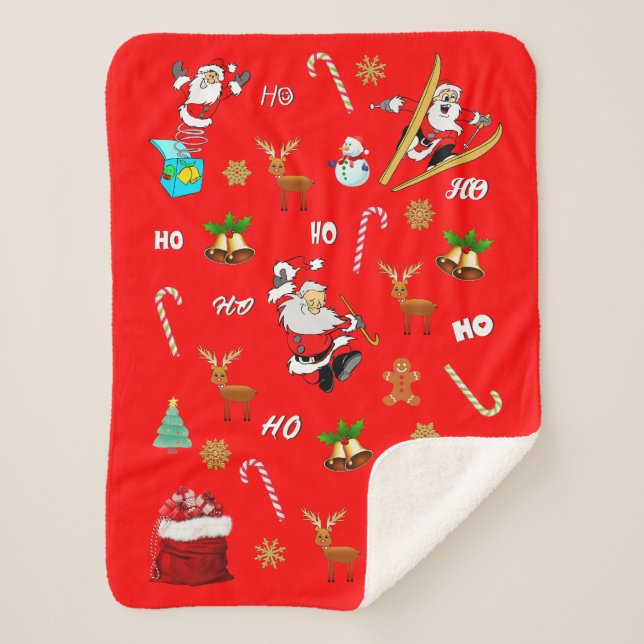 Frohe Weihnachten Nizza Schönheit 25 Dezember Weih Sherpadecke (Vorderseite)