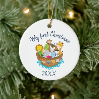 Frohe Weihnachten Noahs Ark Keramik Ornament