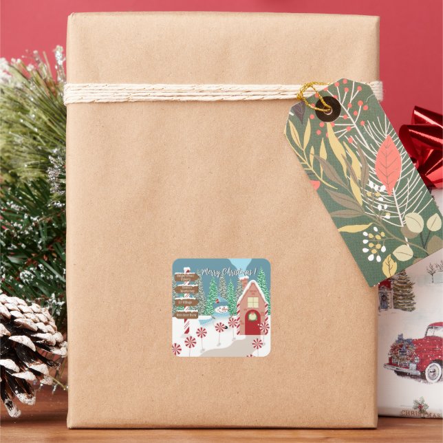 Frohe Weihnachten Nordpol Aufkleber (Feiertag)