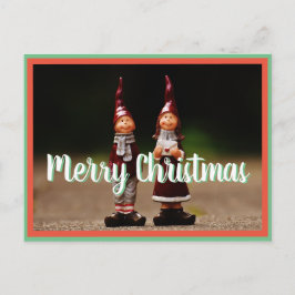 Frohe Weihnachten Nordpol Elfen Postüberqueren Postkarte