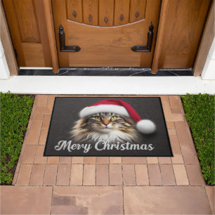 Frohe Weihnachten Norwegische Waldkatze, Weihnacht Fußmatte
