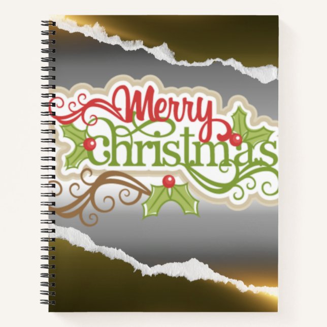 Frohe Weihnachten  Notizbuch (Vorderseite)