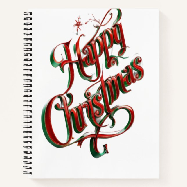Frohe Weihnachten Notizbuch (Vorderseite)