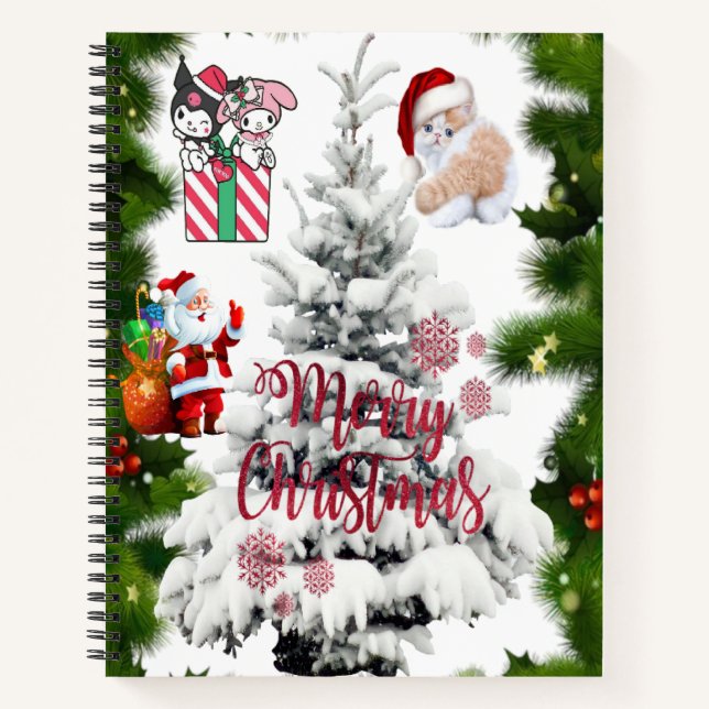 Frohe Weihnachten Notizbuch (Vorderseite)