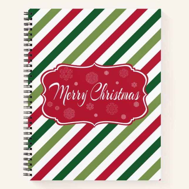 Frohe Weihnachten Notizbuch (Vorderseite)