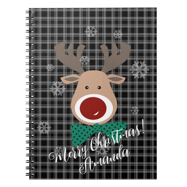 Frohe Weihnachten! Notizbuch Notizblock (Vorderseite)