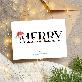 Frohe Weihnachten, nüchtern Support Minimal Xmas Feiertagspostkarte