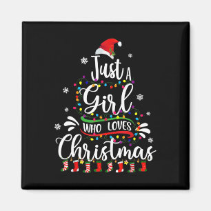 Frohe Weihnachten nur ein Mädchen, das Weihnachten Magnet