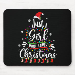 Frohe Weihnachten nur ein Mädchen, das Weihnachten Mousepad