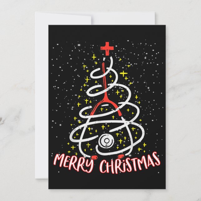 Frohe Weihnachten Nurse Funny PICU Weihnachten Einladung (Vorderseite)