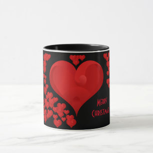 Frohe Weihnachten oder Ihre Text-Liebe hört. Tasse