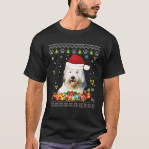 Frohe Weihnachten Old English Sheepdog Hund Ugly S T-Shirt