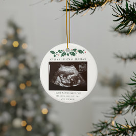 Frohe Weihnachten Oma Baby Ultrasound Keramik Ornament