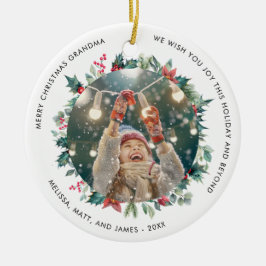 Frohe Weihnachten Oma Foto Holiday Keramik Ornament