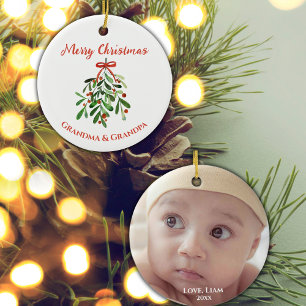 Frohe Weihnachten Oma & Opa Keepake Keramik Ornament