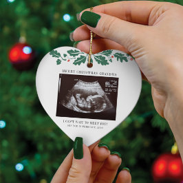 Frohe Weihnachten Oma Schwangerschaft Ultrasound F Keramik Ornament