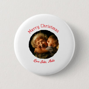 Frohe Weihnachten Oma Tochter Foto Kreis Button