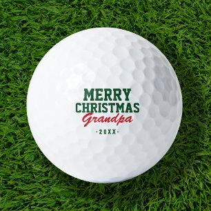 Frohe Weihnachten Opa Golf Balls Golfball