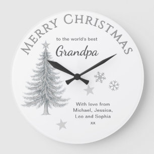 Frohe Weihnachten Opa Personalisiertes Erinnerungs Große Wanduhr
