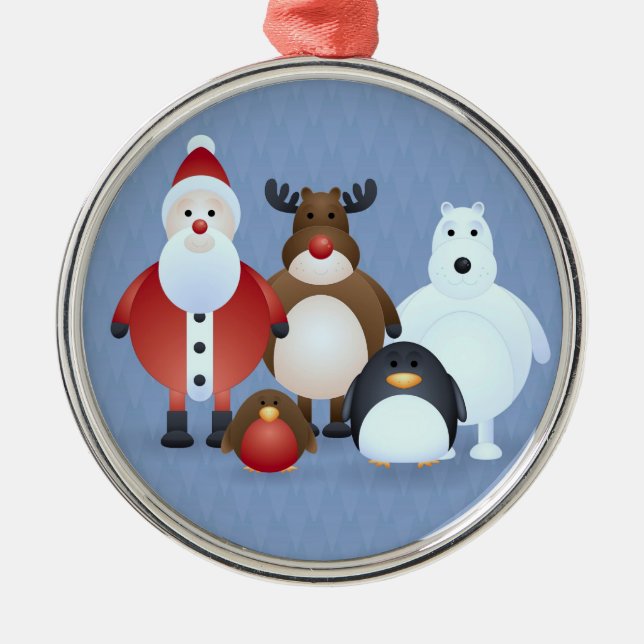 Frohe Weihnachten Ornament Aus Metall (Vorne)