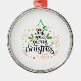 frohe Weihnachten Ornament Aus Metall