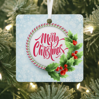 Frohe Weihnachten Ornament Aus Metall
