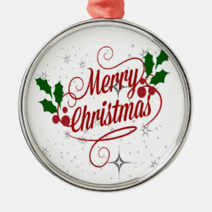 Frohe Weihnachten Ornament Aus Metall