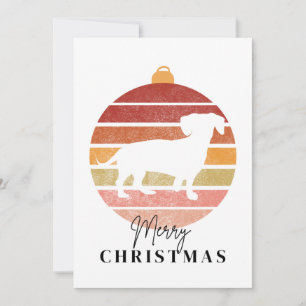 Frohe Weihnachten Ornament Dachshund Hund Silhouet