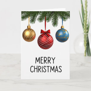 Frohe Weihnachten Ornamente Karte