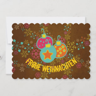 Frohe Weihnachten Ornaments Holidays Card