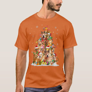 Frohe Weihnachten Pajama Golden Retriever Dog Xmas T-Shirt