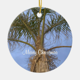 Frohe Weihnachten Palme Baum Schmuck ANPASSEN Datu Keramikornament