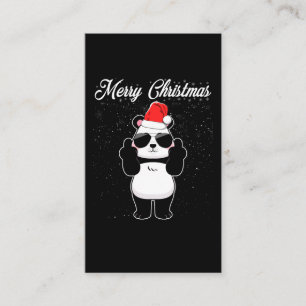 Frohe Weihnachten Panda Middle Finger Rude Xmas Ug Visitenkarte